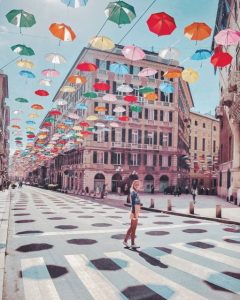 Umbrella Street | Genoa | Italy